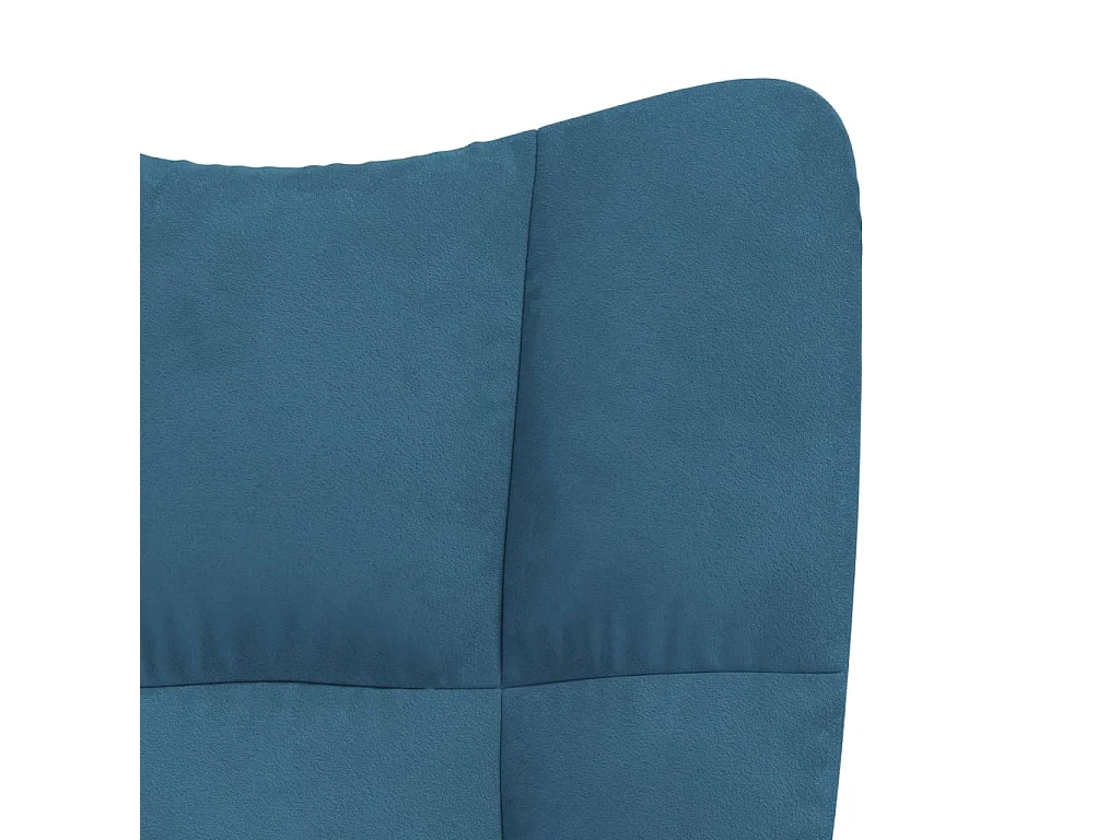 Relaxstoel fluweel blauw