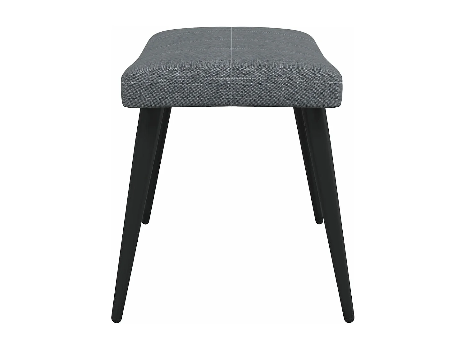 Silla de relajación con reposapiés de tela gris oscuro