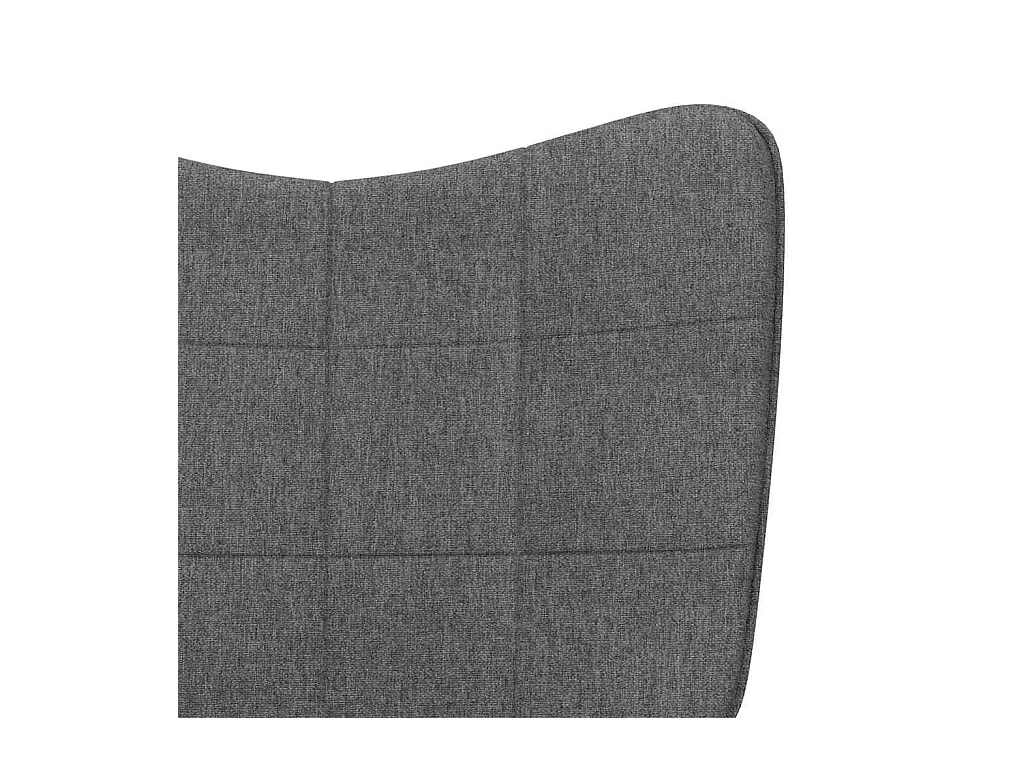 Fauteuil de relaxation avec tabouret Gris foncé Tissu