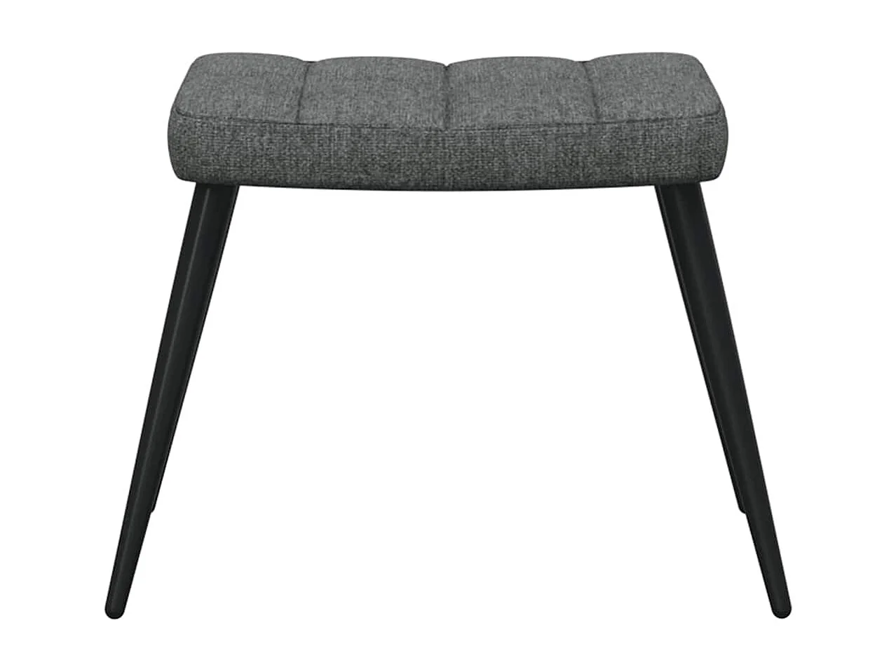 Silla de relajación con reposapiés de tela gris oscuro