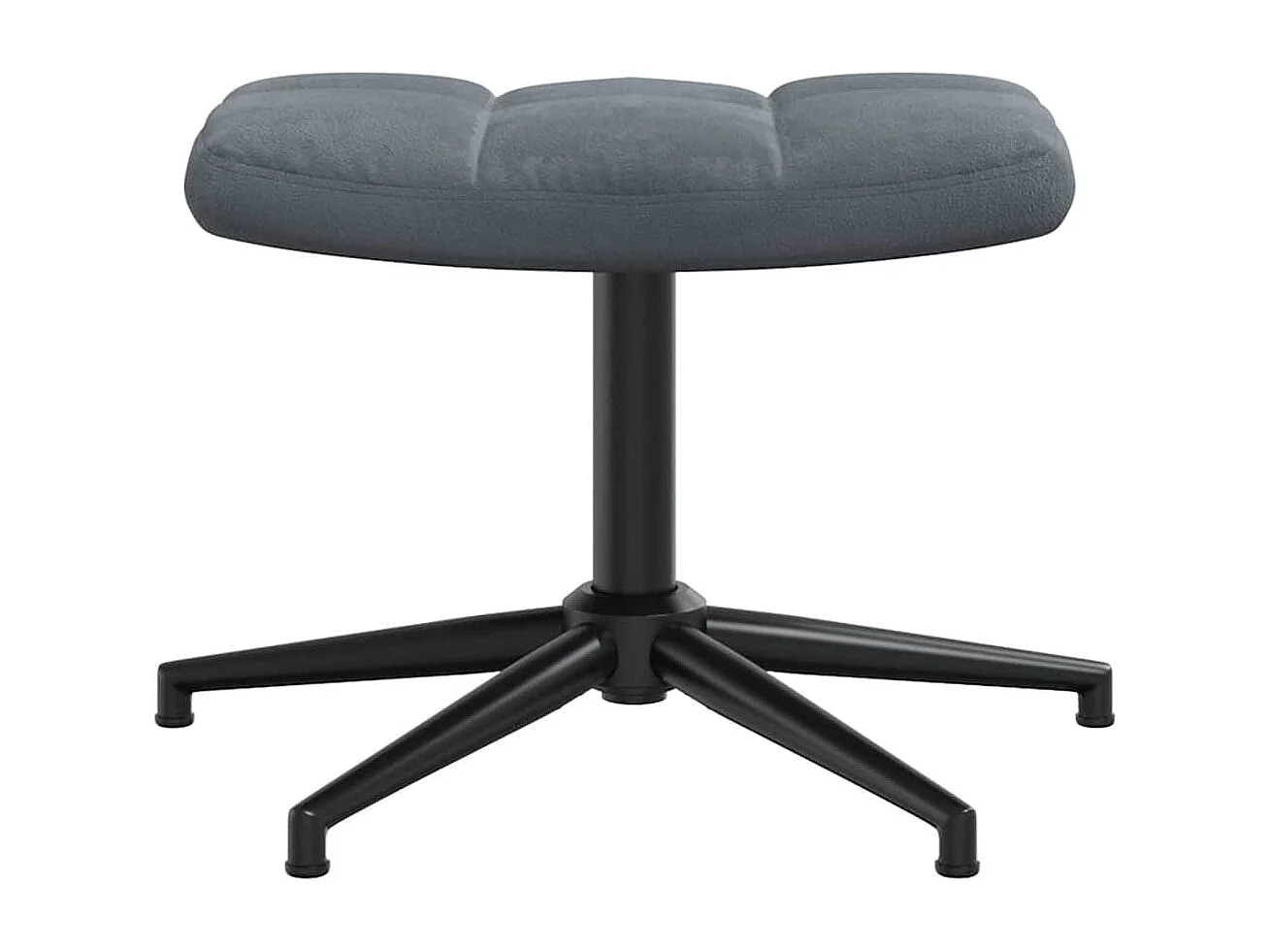 Fauteuil de relaxation avec repose-pied Gris foncé Velours