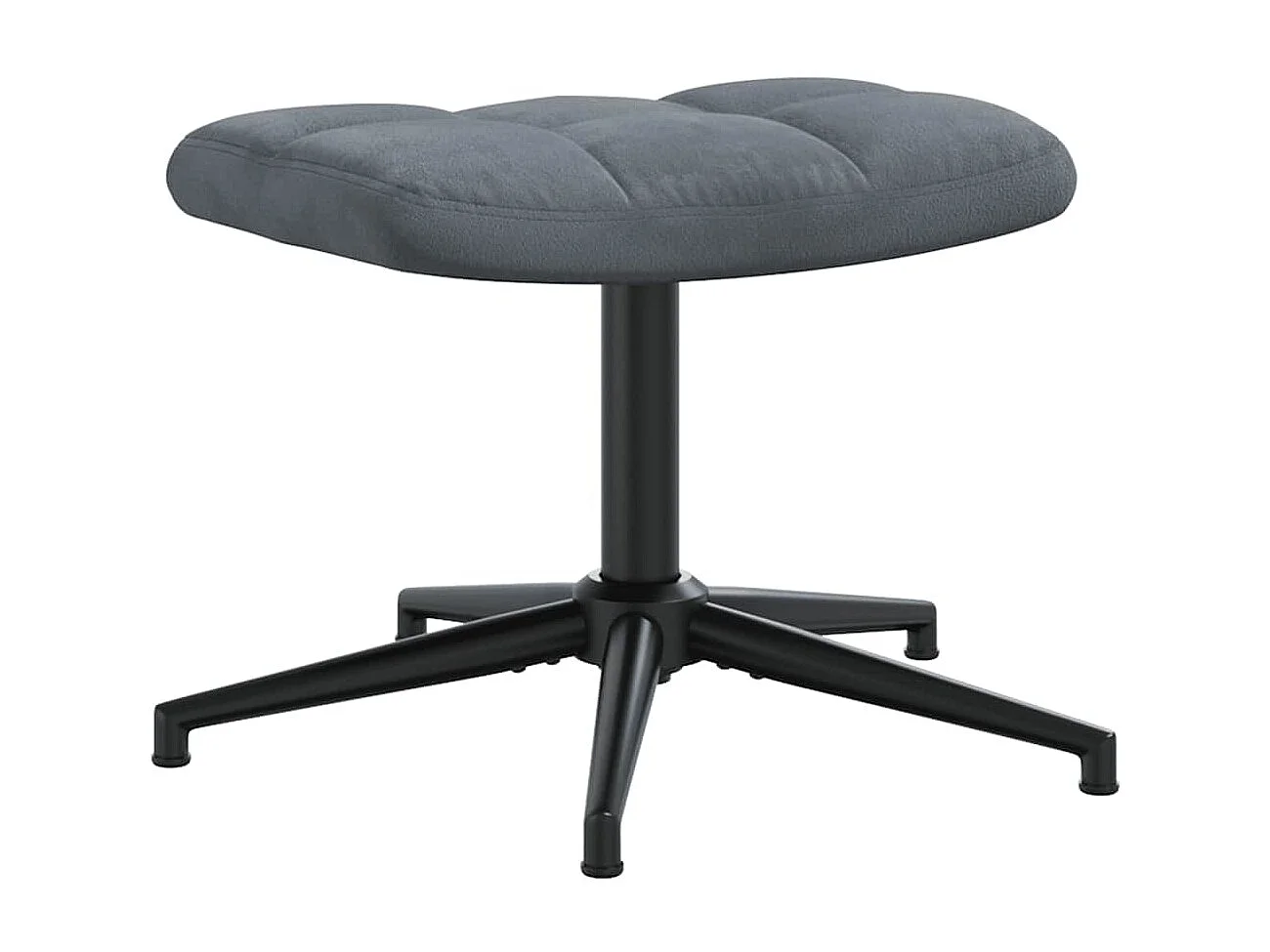 Fauteuil de relaxation avec repose-pied Gris foncé Velours