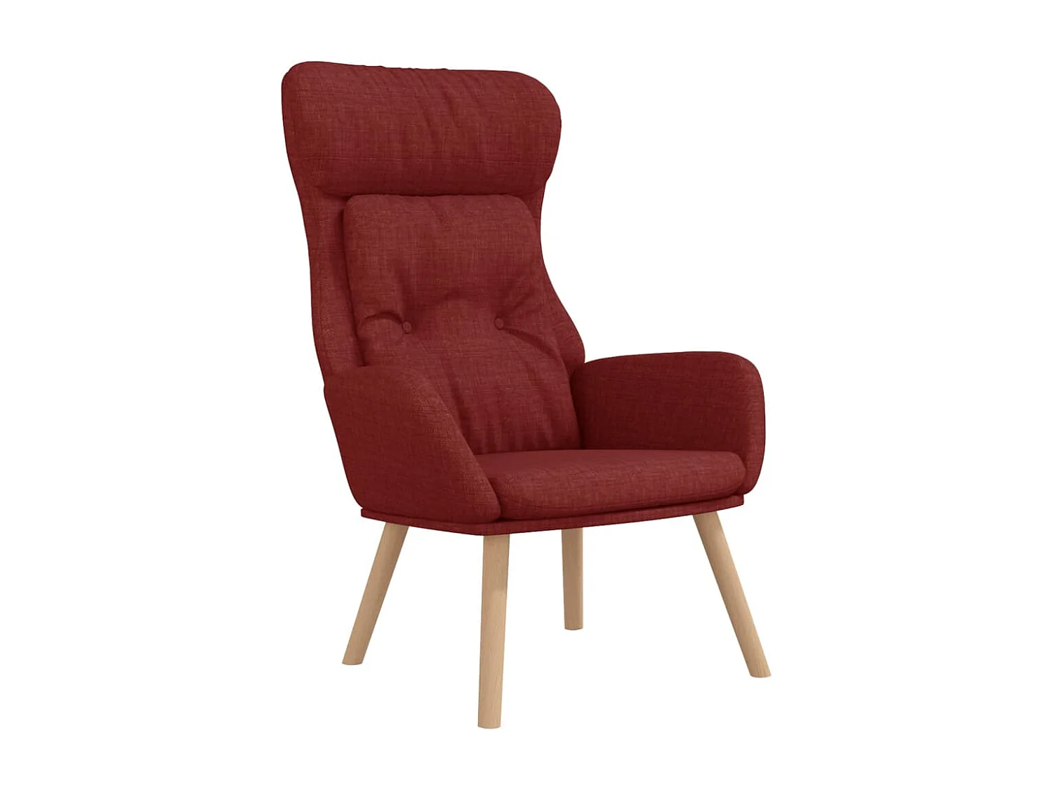 Sillón de relax con taburete tela rojo tinto