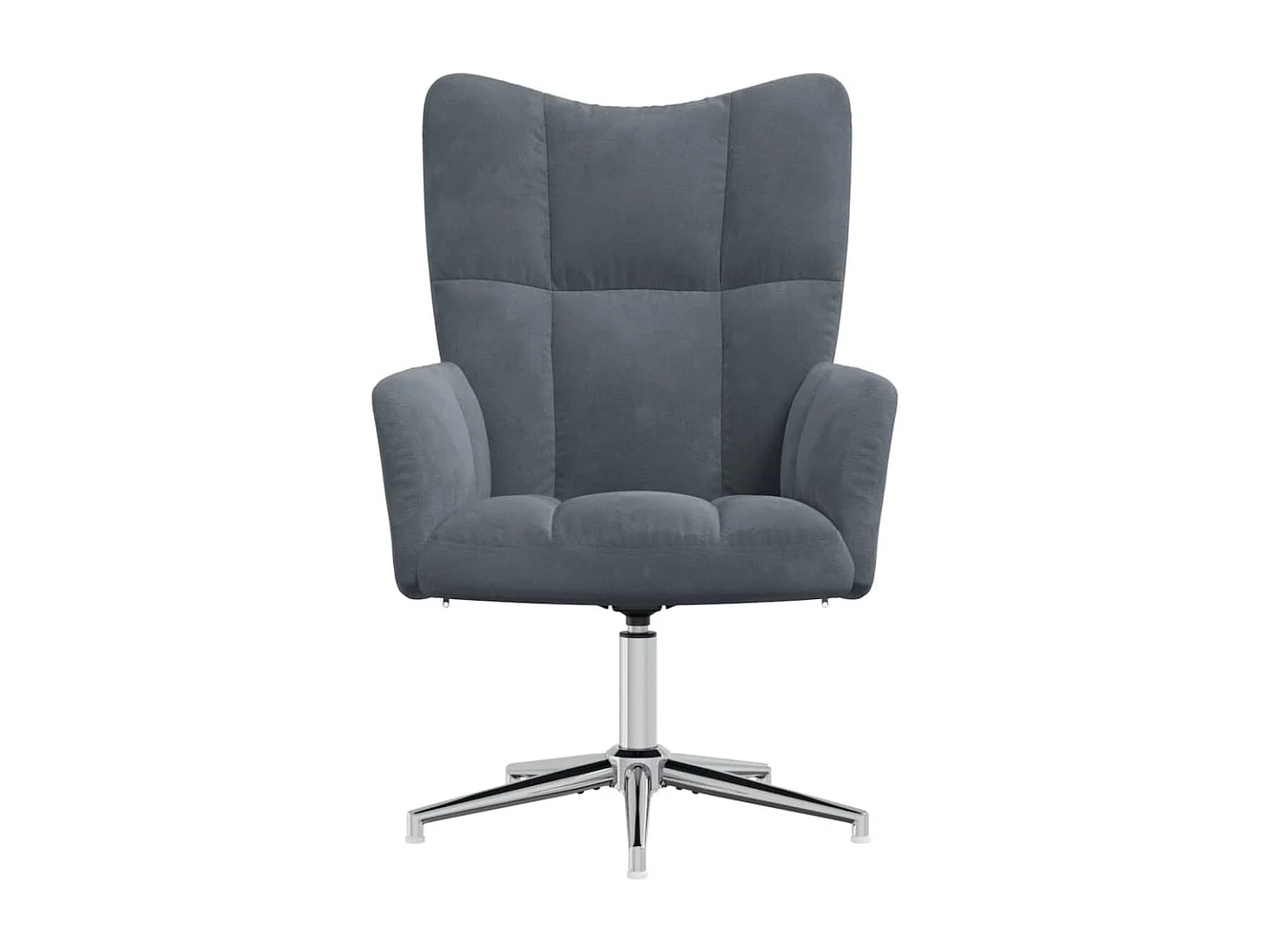 Fauteuil de relaxation Gris foncé Velours