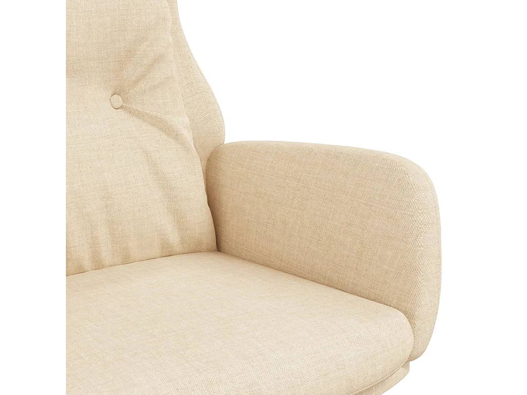 Fauteuil de relaxation Crème Tissu