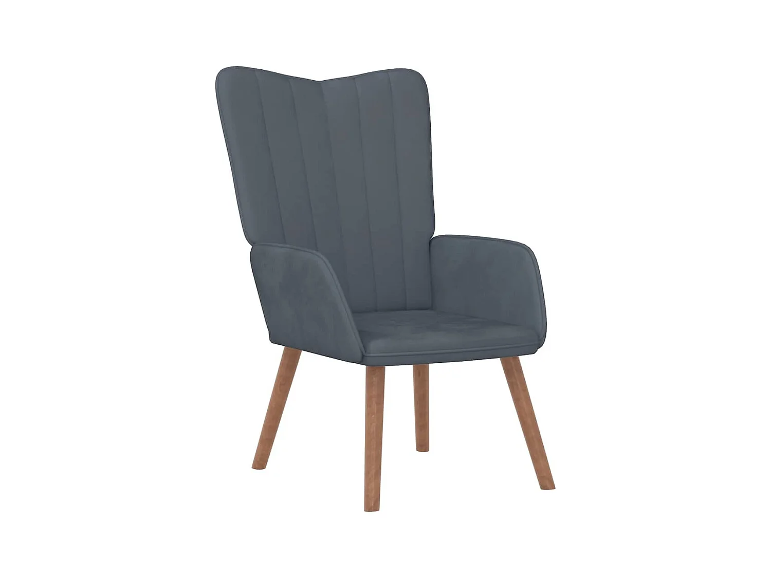 Fauteuil de relaxation Gris foncé Velours
