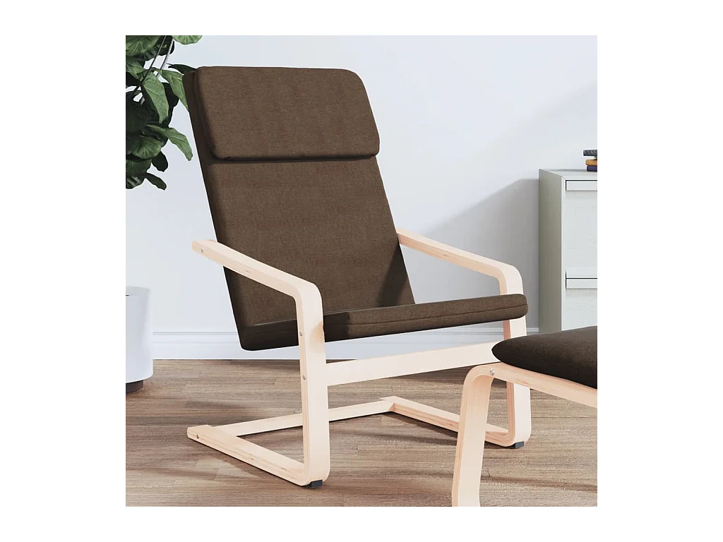 Fauteuil de relaxation Marron foncé Tissu