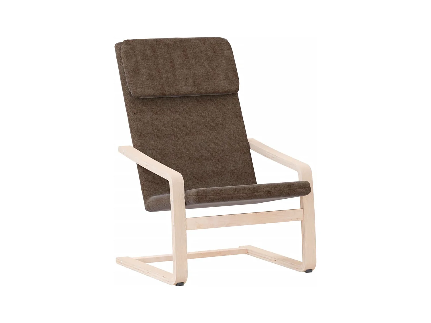 Fauteuil de relaxation Marron foncé Tissu