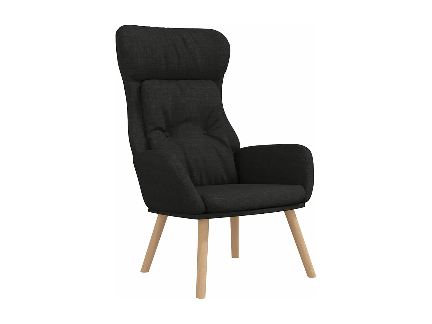 Fauteuil de relaxation Noir Tissu