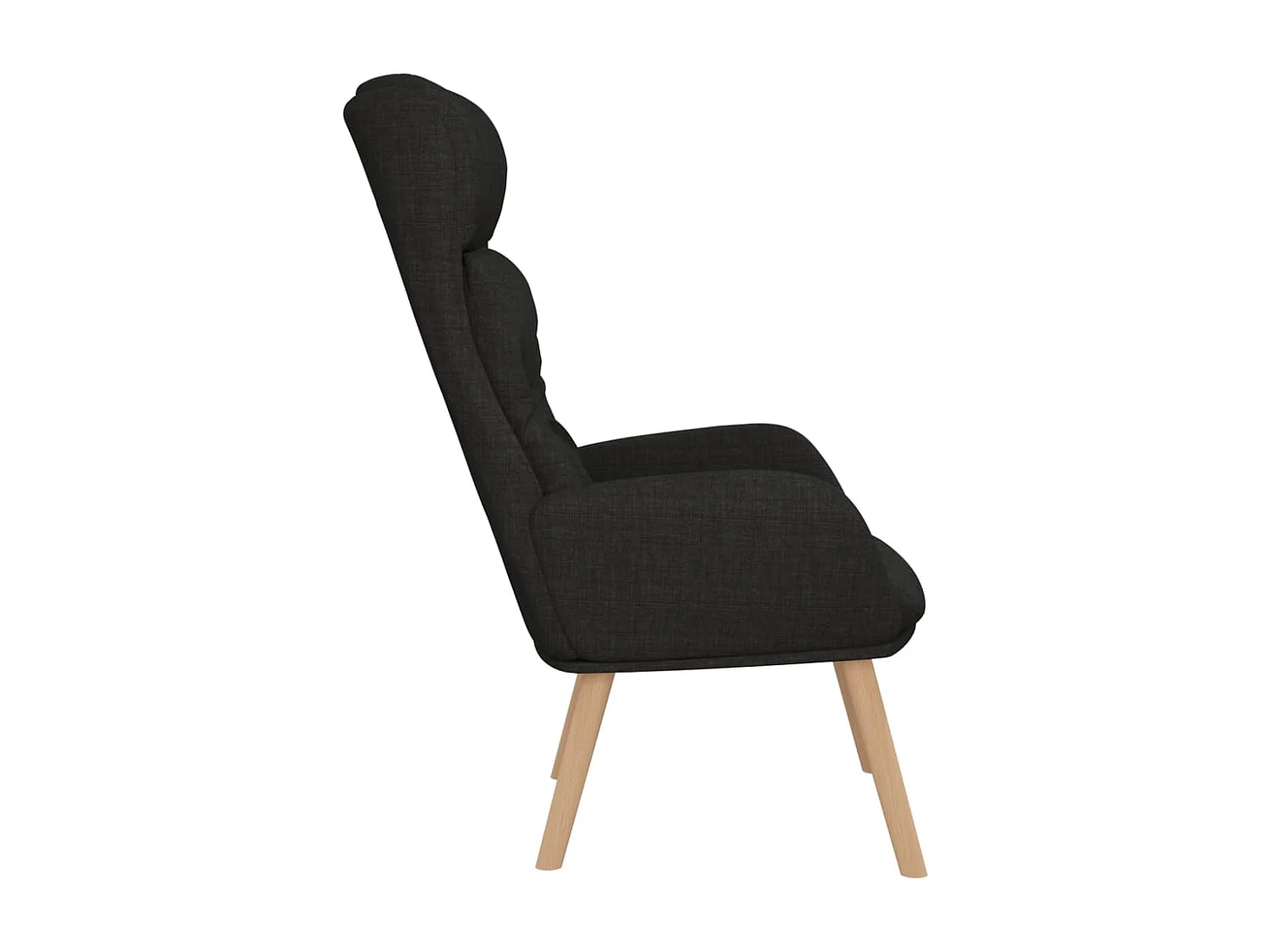 Fauteuil de relaxation Noir Tissu