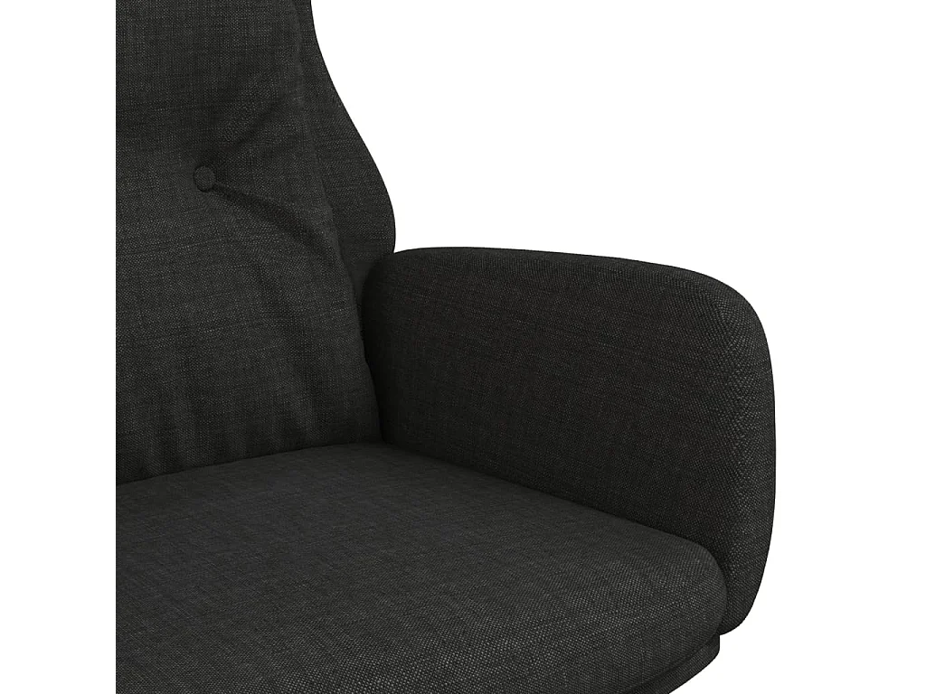 Fauteuil de relaxation Noir Tissu