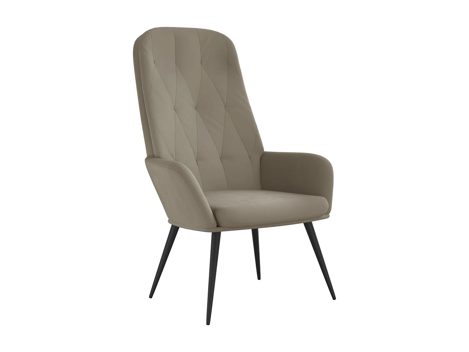 Fauteuil de relaxation Gris clair Velours