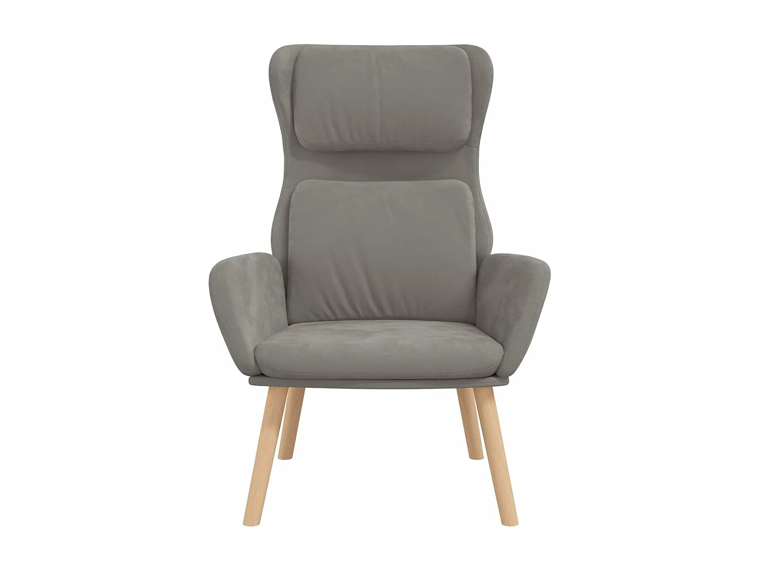 Fauteuil de relaxation Gris clair Velours