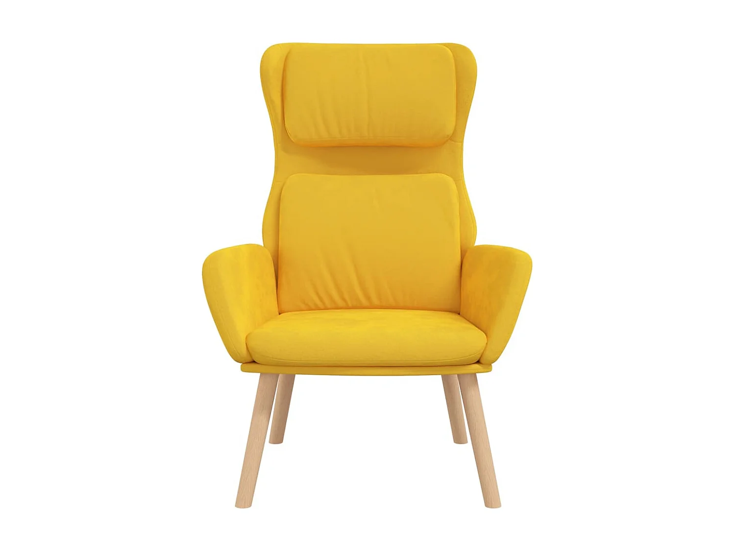 Fauteuil de relaxation Jaune moutarde Velours
