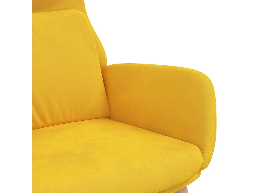 Fauteuil de relaxation Jaune moutarde Velours