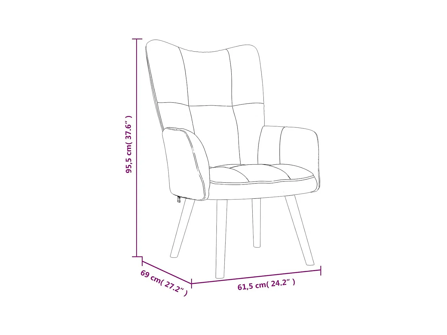 Fauteuil de relaxation avec repose-pied Rouge bordeaux Velours