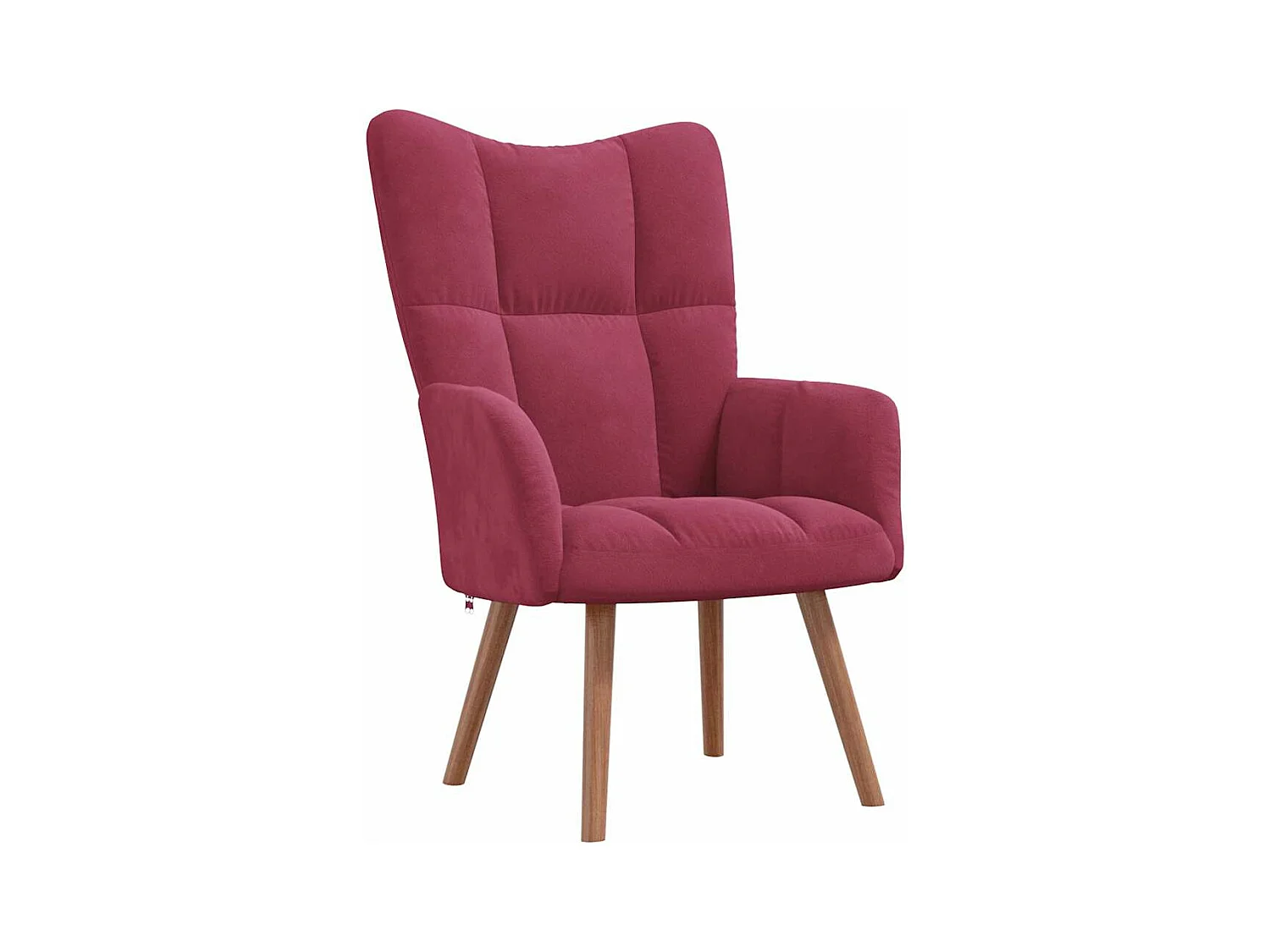 Fauteuil de relaxation avec repose-pied Rouge bordeaux Velours