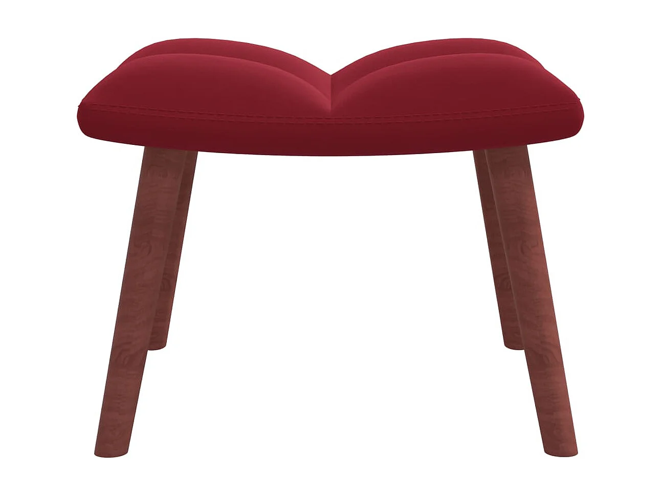 Fauteuil de relaxation avec repose-pied Rouge bordeaux Velours