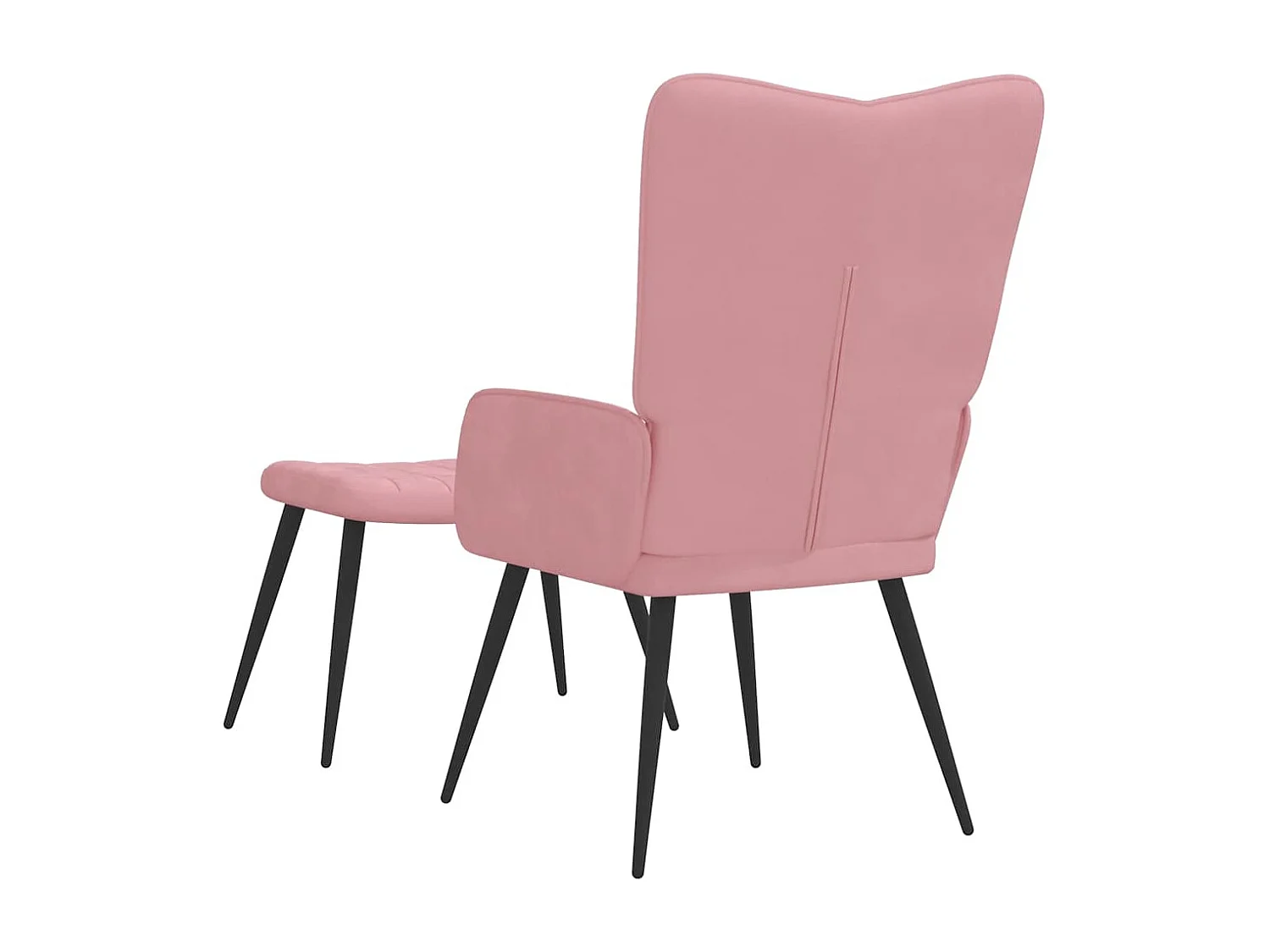 Fauteuil de relaxation avec repose-pied Rose Velours