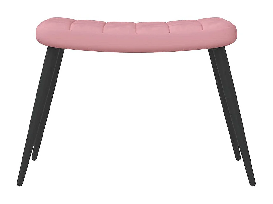 Fauteuil de relaxation avec repose-pied Rose Velours