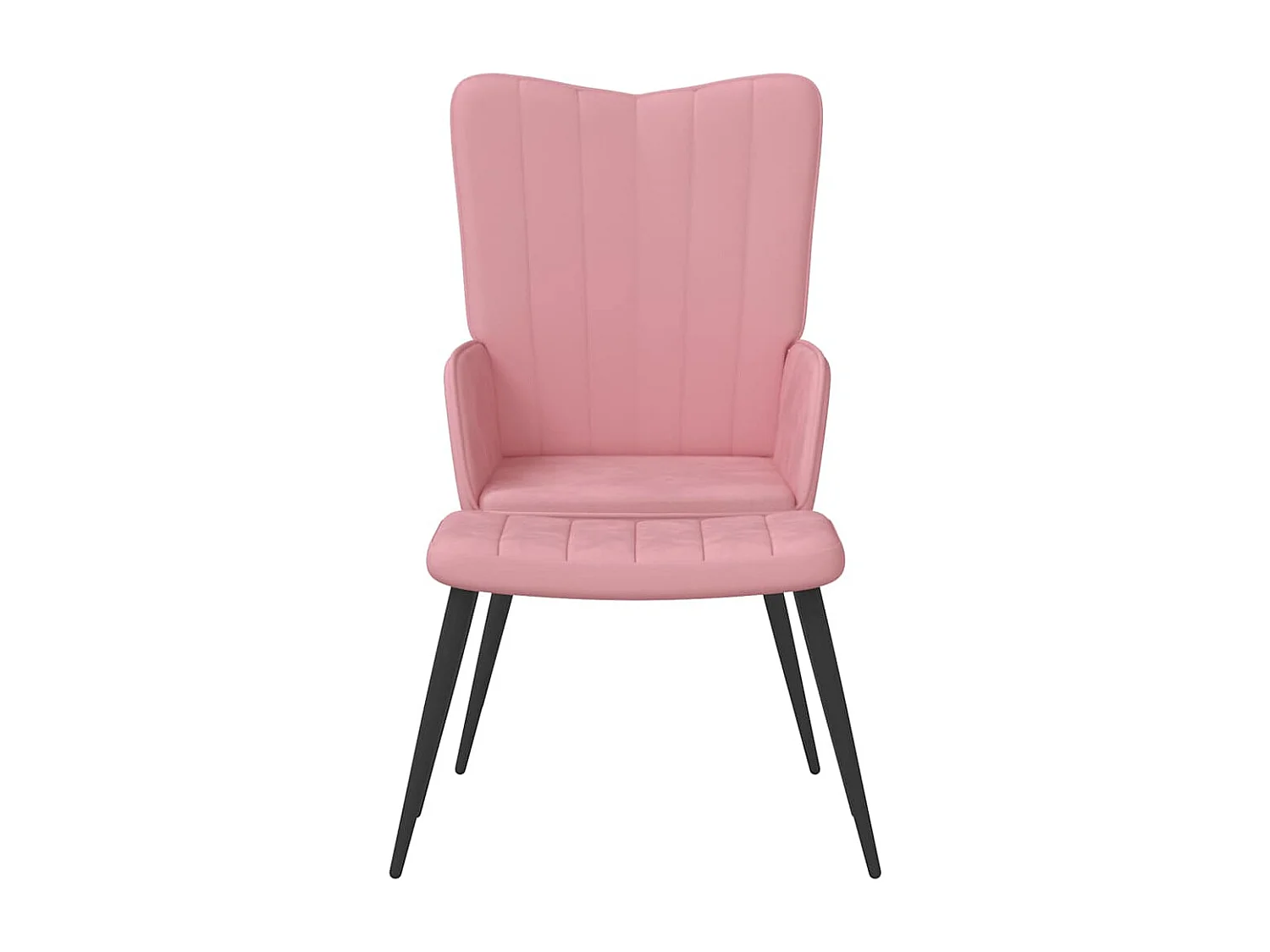 Fauteuil de relaxation avec repose-pied Rose Velours
