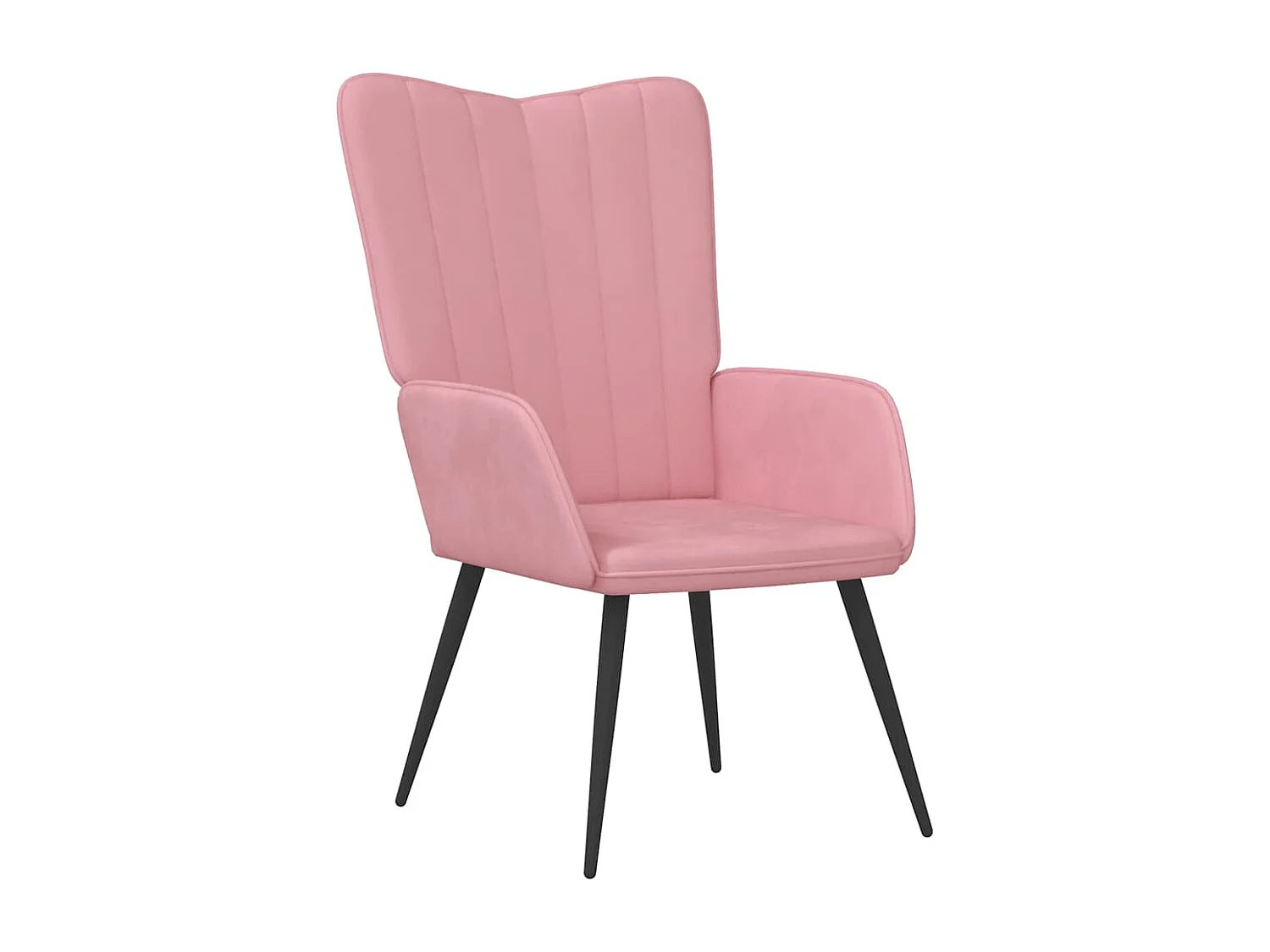 Fauteuil de relaxation avec repose-pied Rose Velours