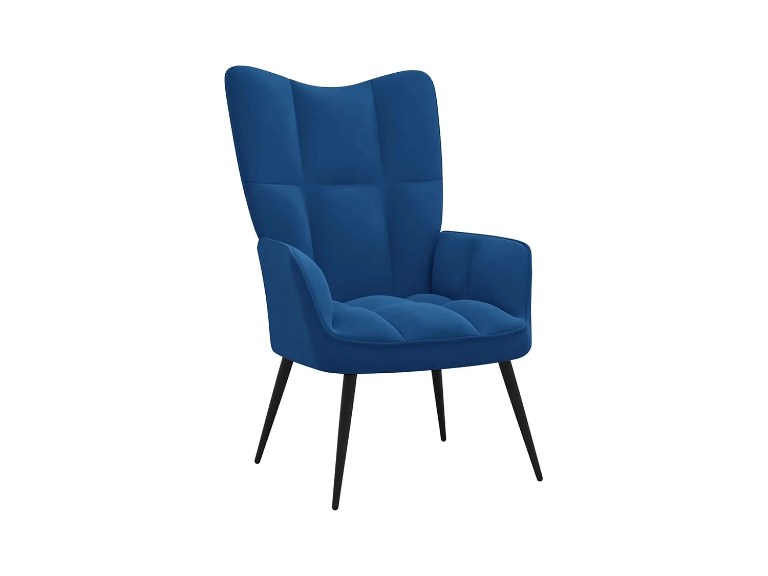Fauteuil de relaxation avec repose-pied Bleu Velours