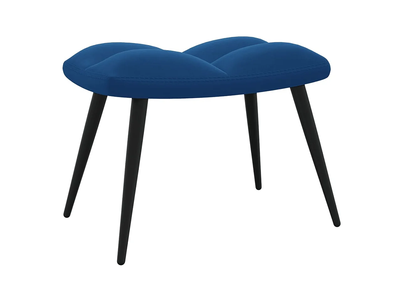 Fauteuil de relaxation avec repose-pied Bleu Velours