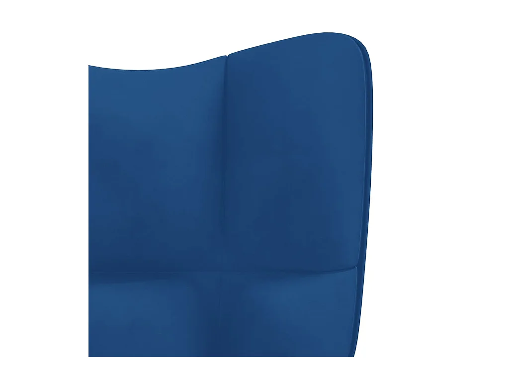 Fauteuil de relaxation avec repose-pied Bleu Velours