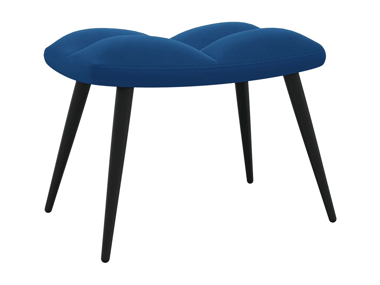 Fauteuil de relaxation avec repose-pied Bleu Velours