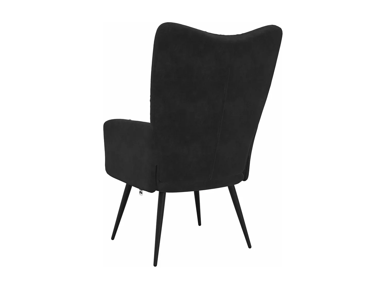 Relaxstoel fluweel zwart