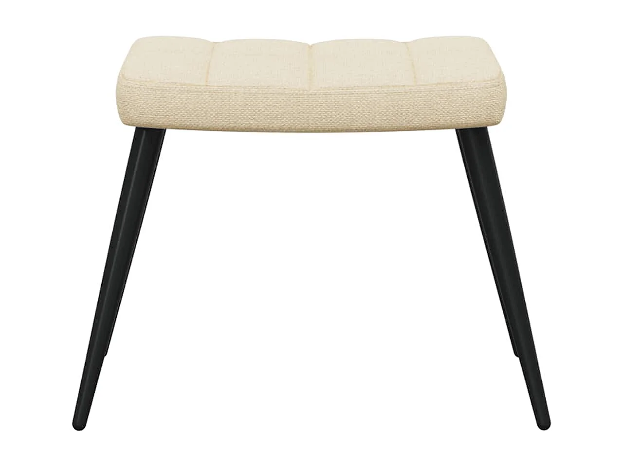Fauteuil de relaxation avec tabouret Crème Tissu