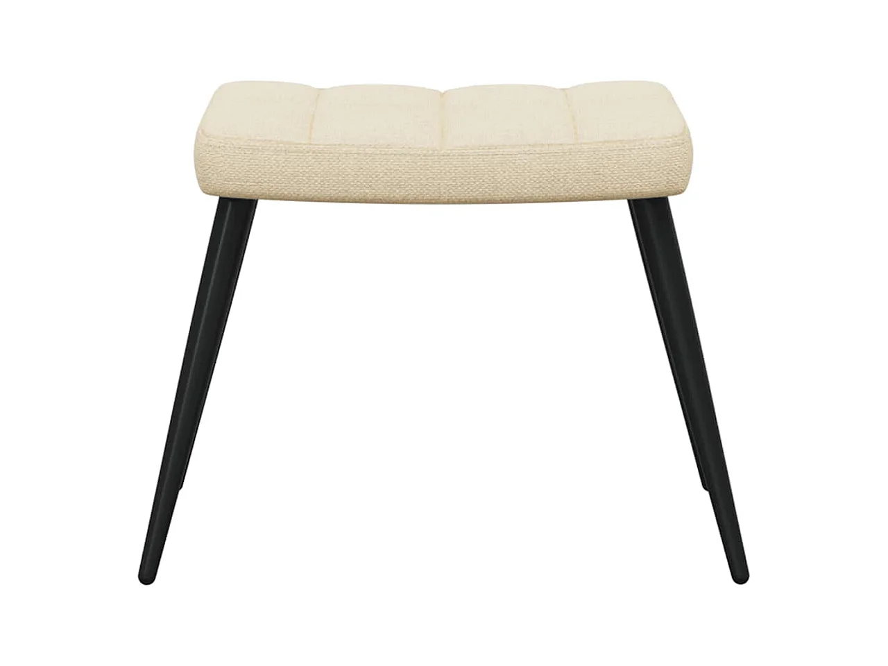 Fauteuil de relaxation avec tabouret Crème Tissu