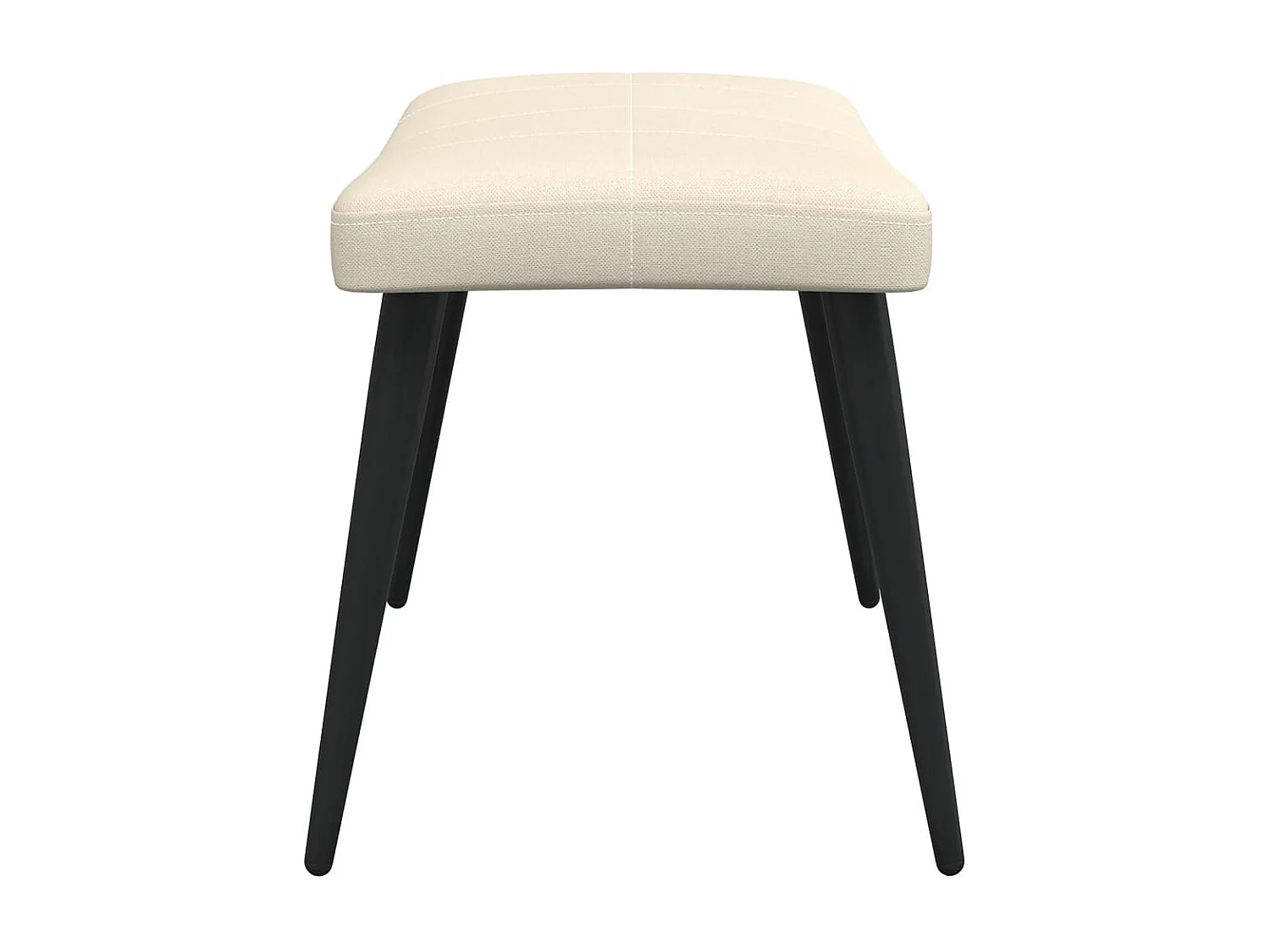 Fauteuil de relaxation avec tabouret Crème Tissu