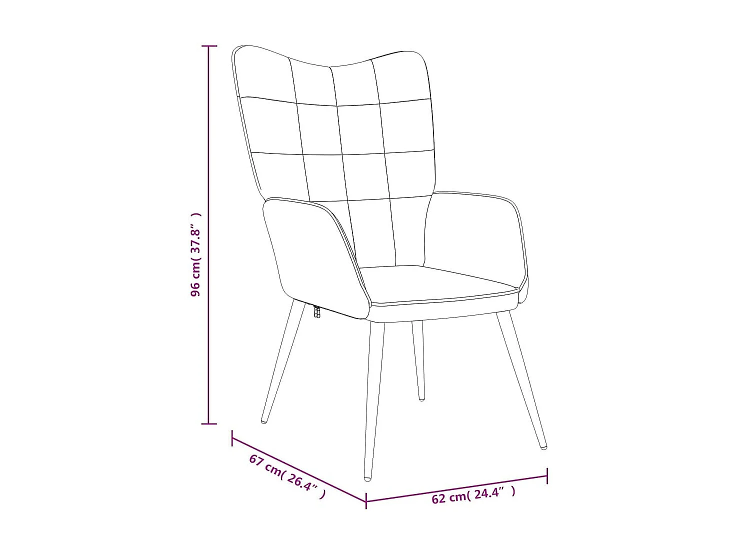 Fauteuil de relaxation avec tabouret Crème Tissu
