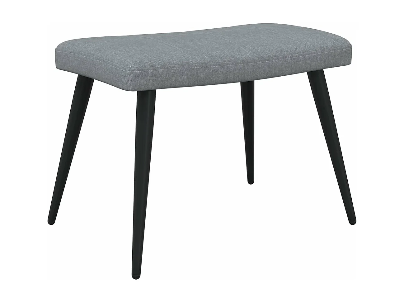 Silla de relajación con reposapiés tela gris claro