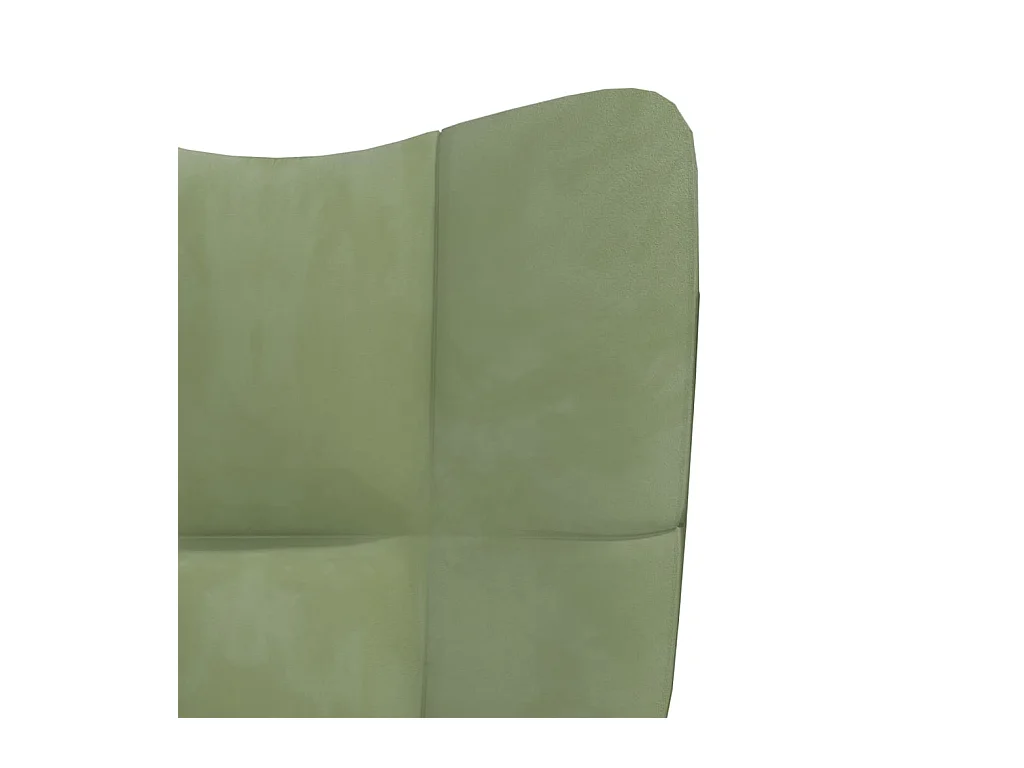 Fauteuil de relaxation avec repose-pied Vert clair Velours