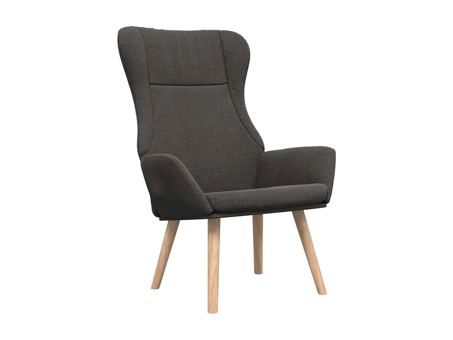 Fauteuil de relaxation avec repose-pied Gris foncé Tissu