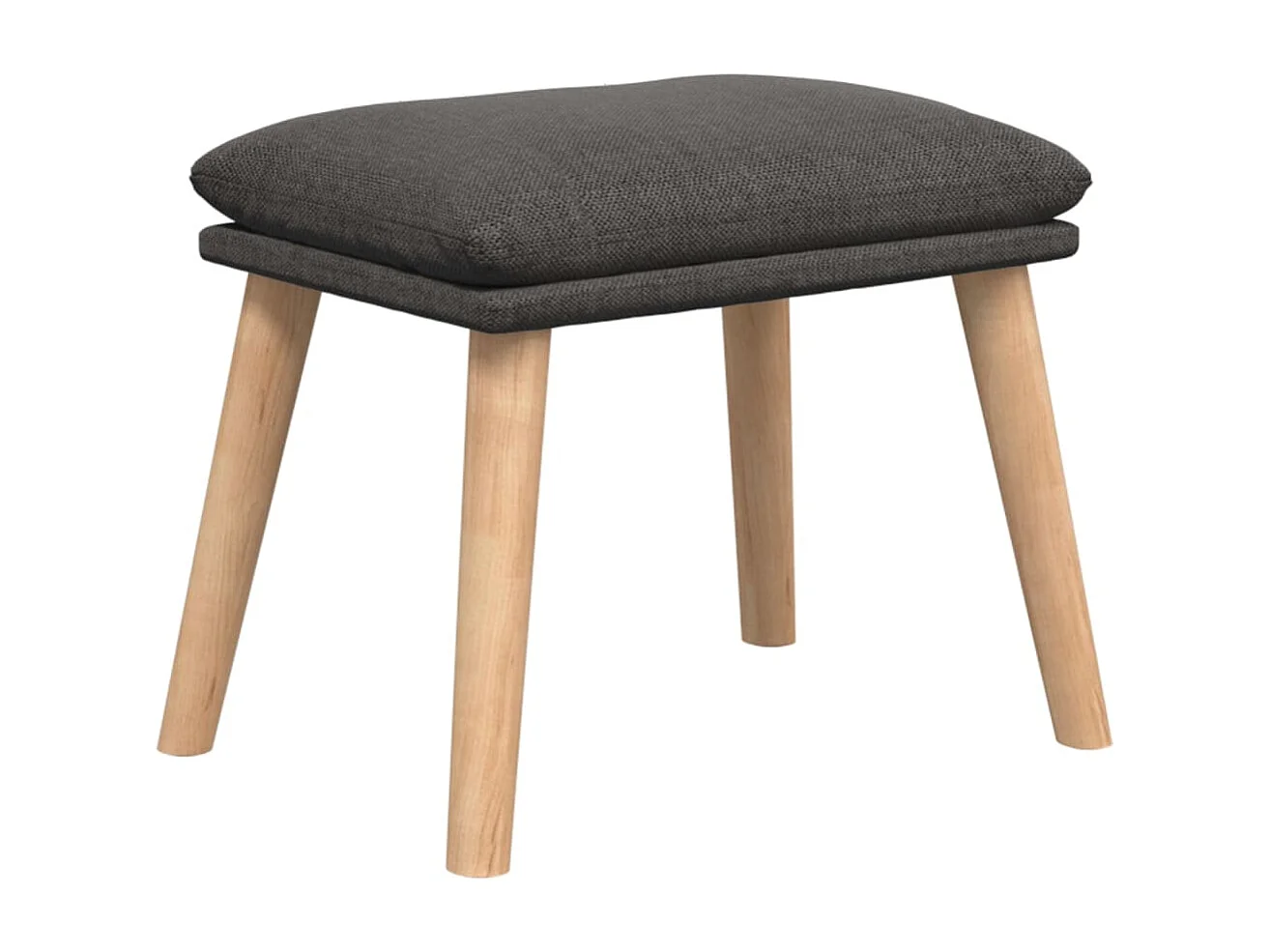 Fauteuil de relaxation avec repose-pied Gris foncé Tissu