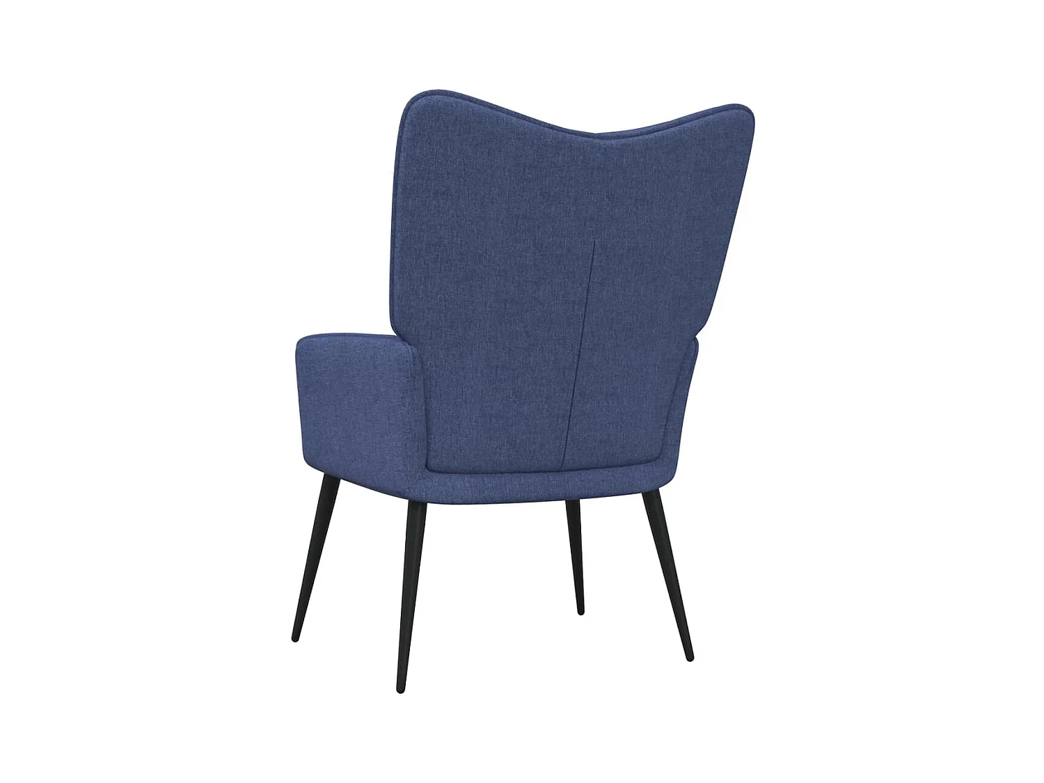Fauteuil de relaxation avec tabouret Bleu Tissu