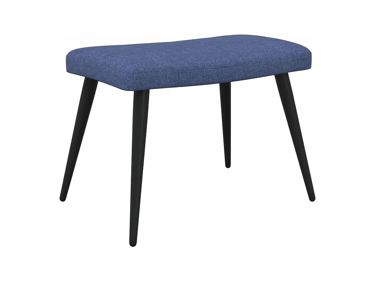 Fauteuil de relaxation avec tabouret Bleu Tissu