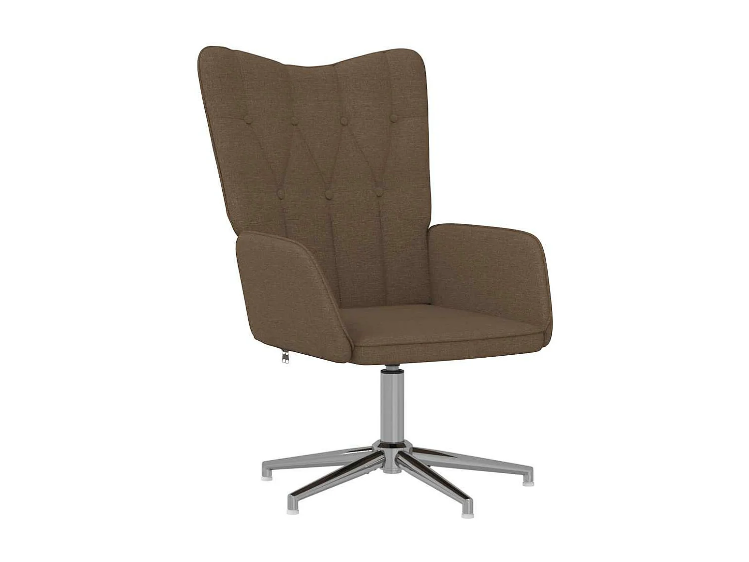 Cadeira de descanso com banco tecido castanho