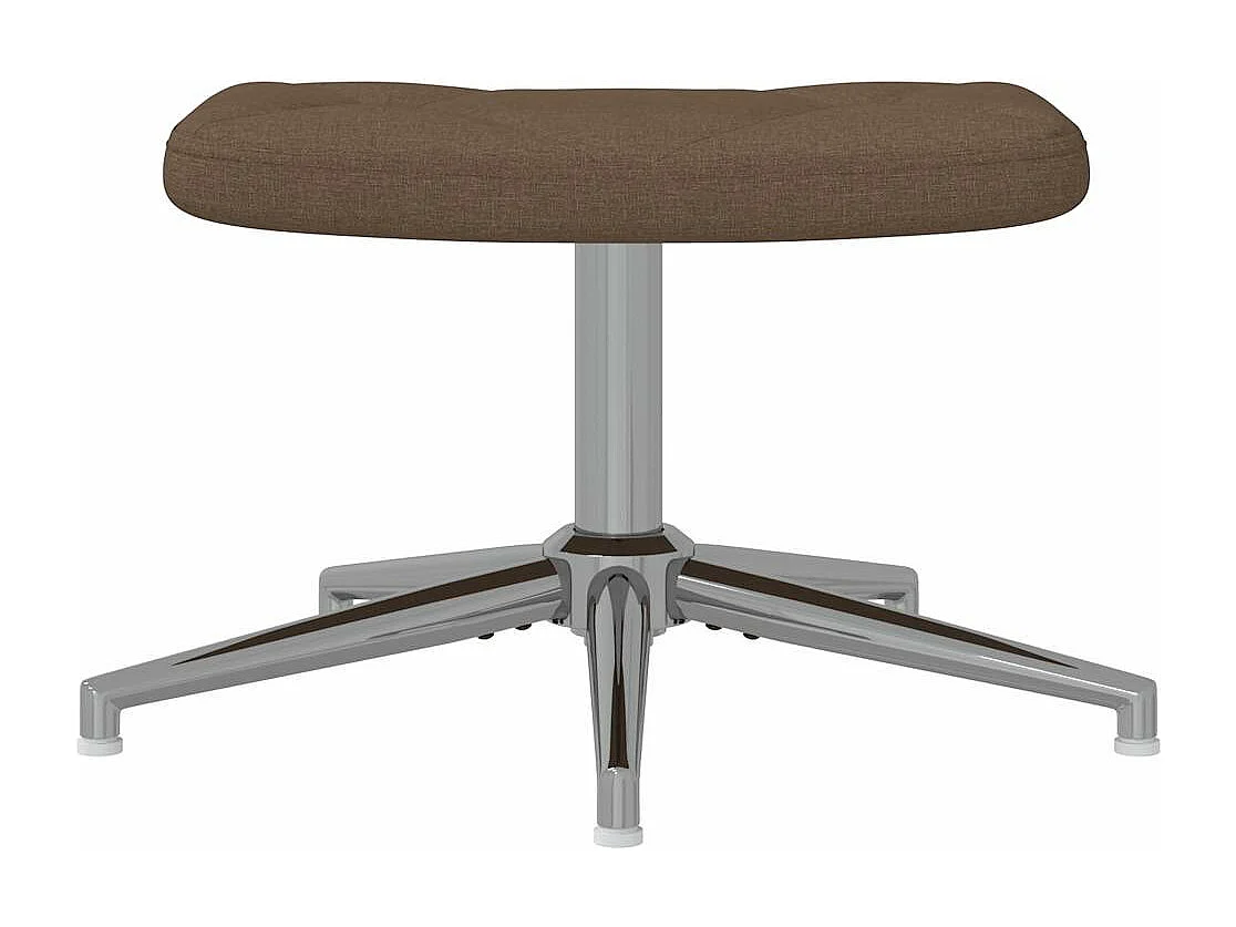 Cadeira de descanso com banco tecido castanho