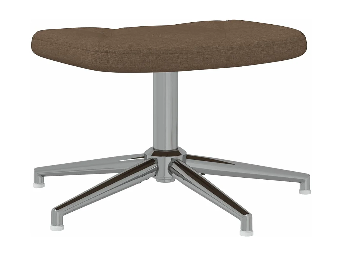 Cadeira de descanso com banco tecido castanho