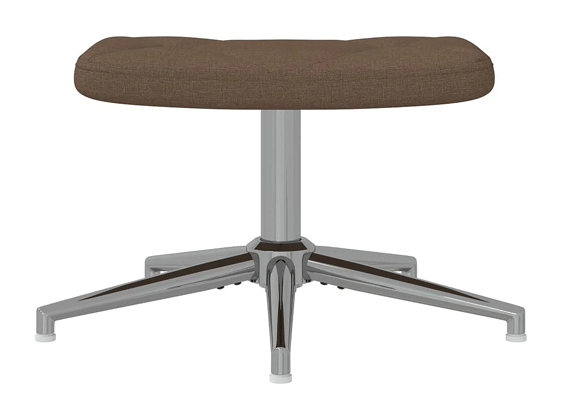 Cadeira de descanso com banco tecido castanho