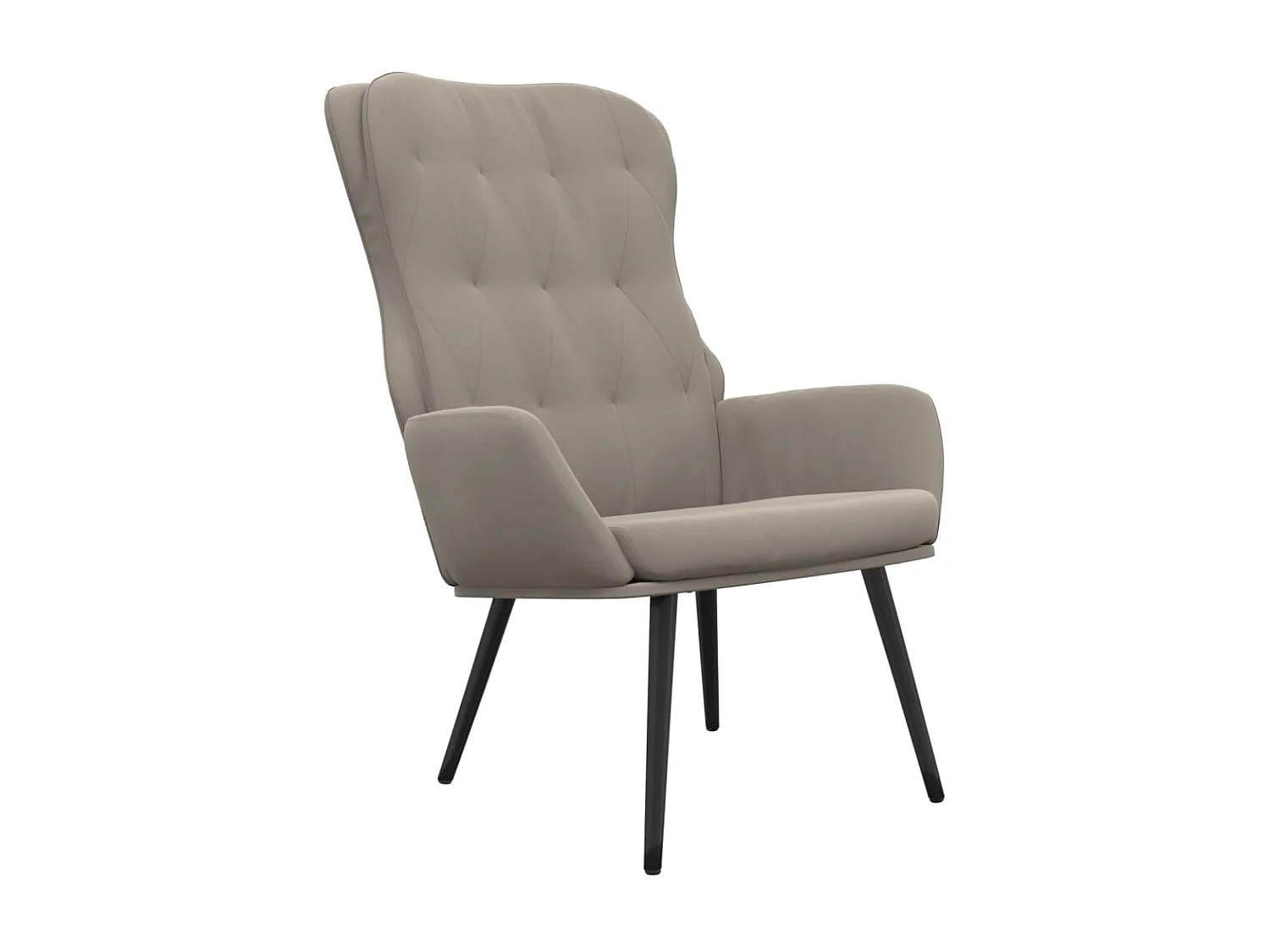 Fauteuil de relaxation Gris clair Velours