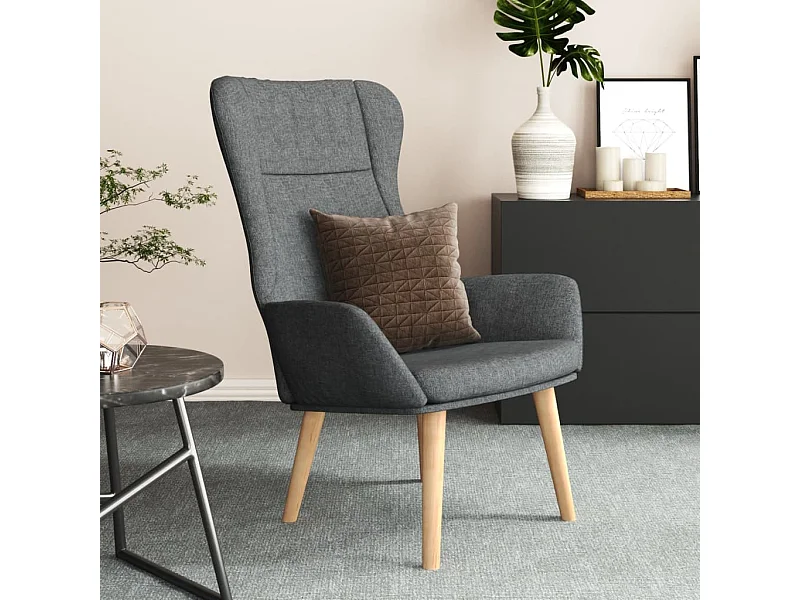 Sillón de relax de tela gris oscuro