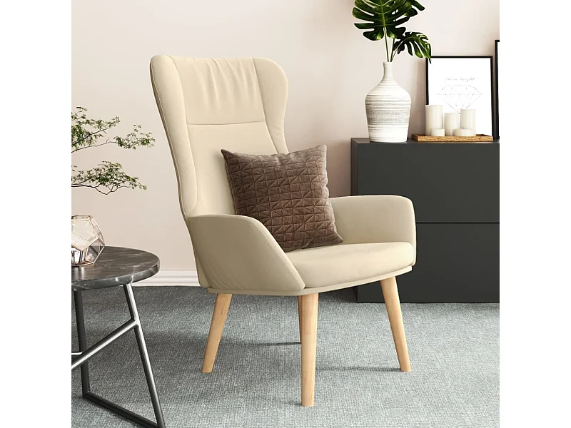 Fauteuil de relaxation Crème Tissu