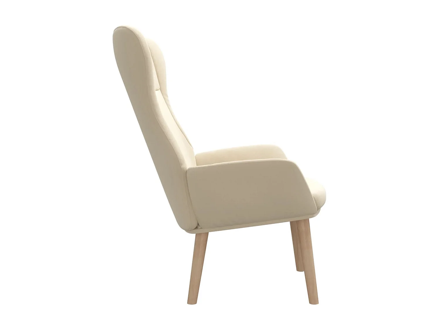 Fauteuil de relaxation Crème Tissu
