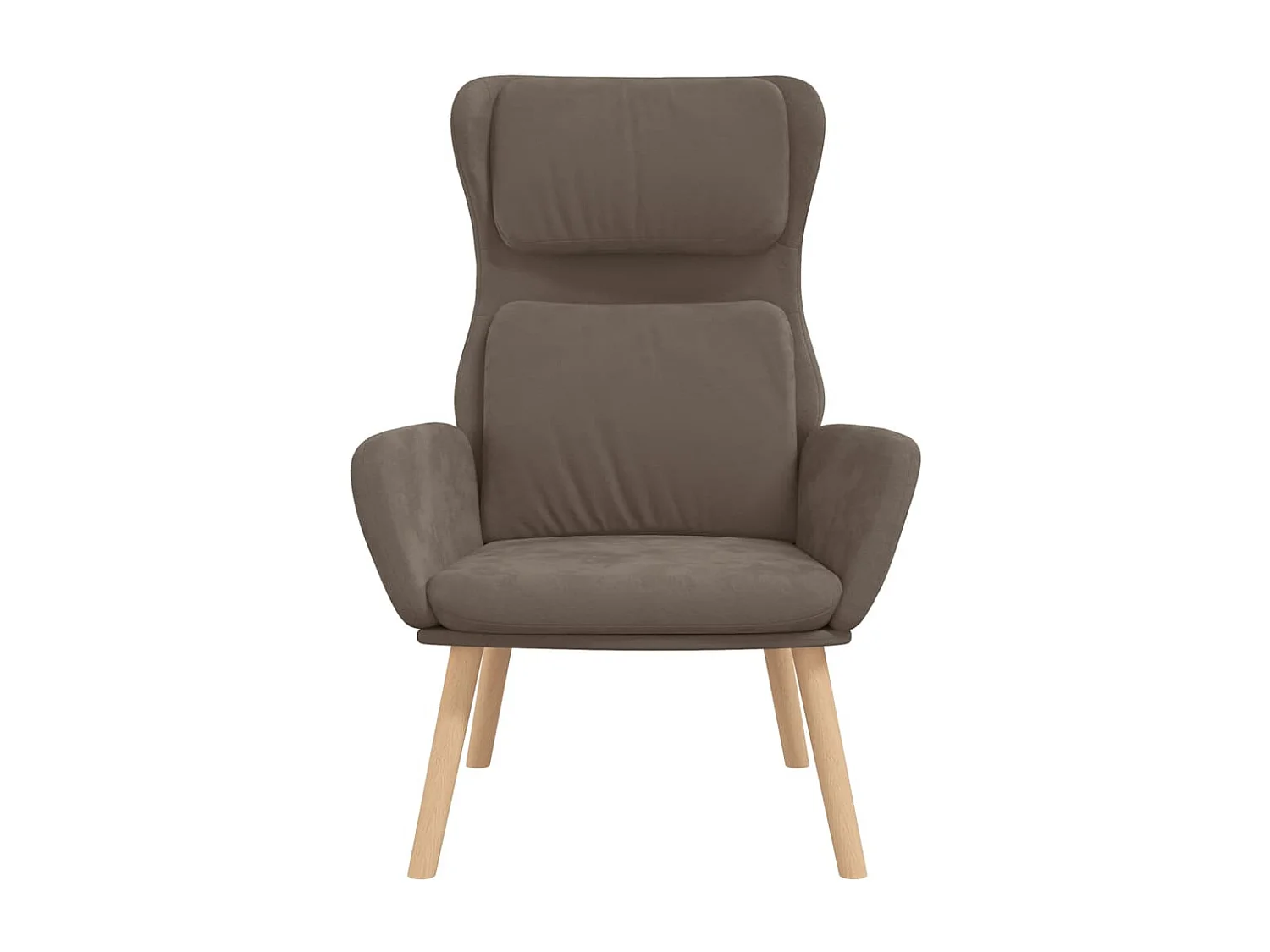 Sillón de relax de terciopelo marrón